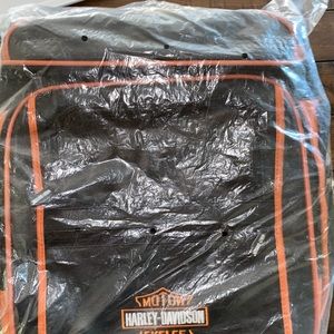 Black and orange Harley Davidson backpack